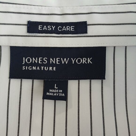 WOMENS JONES NEW YORK SIGNATURE EASY CARE BUTTON DOWN, SIZE LARGE - Picture 8 of 8